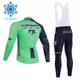 Fietskleding (Fietsshirt Lange Mouw + Lange Koersbroek) 2026 Orbea Factory Winter Thermal Fleece - Groente