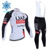 Fietskleding (Fietsshirt Lange Mouw + Lange Koersbroek) 2026 UAE TEAM EMIRATES XRG Winter Thermal Fleece - Wit Fietskleding (Fietsshirt Lange Mouw + Lange Koersbroek) 2026 UAE TEAM EMIRATES XRG Winter Thermal Fleece - Wit