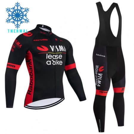 Fietskleding (Fietsshirt Lange Mouw + Lange Koersbroek) 2026 Visma Lease A Bike Winter Thermal Fleece - Zwart Fietskleding (Fietsshirt Lange Mouw + Lange Koersbroek) 2026 Visma Lease A Bike Winter Thermal Fleece - Zwart