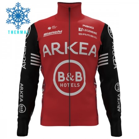 Wielershirt 2025 Arkea-B B Hotels Winter Thermal Fleece - Rood