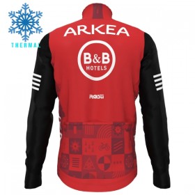 Wielershirt 2025 Arkea-B B Hotels Winter Thermal Fleece - Rood