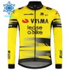 Wielershirt 2025 Visma Lease A Bike Winter Thermal Fleece - Geel Wielershirt 2025 Visma Lease A Bike Winter Thermal Fleece - Geel