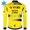 Wielershirt 2025 Visma Lease A Bike Winter Thermal Fleece - Geel