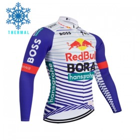 Wielershirt 2026 BORA-Hansgrohe Bull Winter Thermal Fleece - Rood - Wit