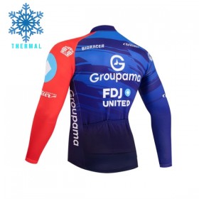 Wielershirt 2026 Groupama-FDJ Winter Thermal Fleece - Blauw
