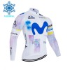 Wielershirt 2026 Movistar Team Winter Thermal Fleece - Wit Wielershirt 2026 Movistar Team Winter Thermal Fleece - Wit