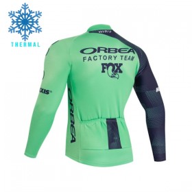 Wielershirt 2026 Orbea Factory Winter Thermal Fleece - Groente