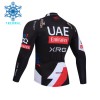 Wielershirt 2026 UAE TEAM EMIRATES XRG Winter Thermal Fleece - Zwart