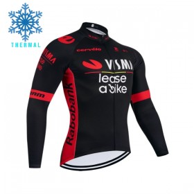 Wielershirt 2026 Visma Lease A Bike Winter Thermal Fleece - Zwart