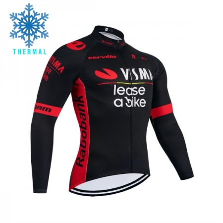 Wielershirt 2026 Visma Lease A Bike Winter Thermal Fleece - Zwart Wielershirt 2026 Visma Lease A Bike Winter Thermal Fleece - Zwart