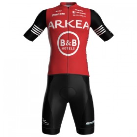 Fietskleding (Fietsshirt + Korte Koersbroek) 2025 Arkea-B B Hotels - Rood