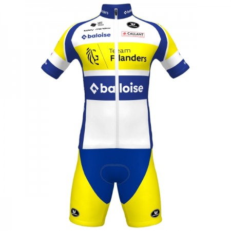 Fietskleding (Fietsshirt + Korte Koersbroek) 2025 Flanders Baloise - Wit Fietskleding (Fietsshirt + Korte Koersbroek) 2025 Flanders Baloise - Wit