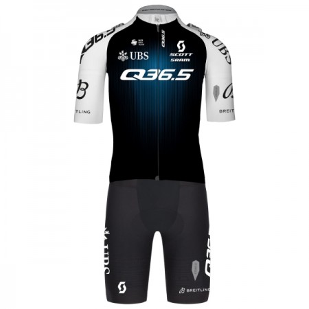 Fietskleding (Fietsshirt + Korte Koersbroek) 2025 Q36.5 Pro Cycling Team - Zwart Fietskleding (Fietsshirt + Korte Koersbroek) 2025 Q36.5 Pro Cycling Team - Zwart