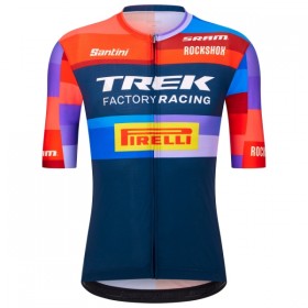 Fietskleding (Fietsshirt + Korte Koersbroek) 2025 Trek Factory Racing - Blauw
