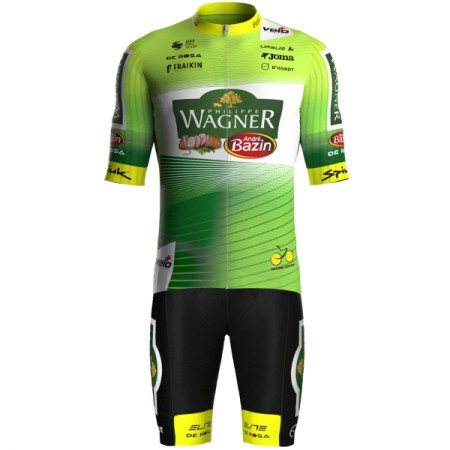 Fietskleding (Fietsshirt + Korte Koersbroek) 2025 Wagner Bazin WB - Groente Fietskleding (Fietsshirt + Korte Koersbroek) 2025 Wagner Bazin WB - Groente