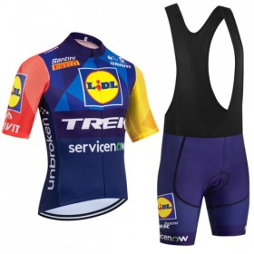 Fietskleding (Fietsshirt + Korte Koersbroek) 2026 Lidl-Trek - Blauw