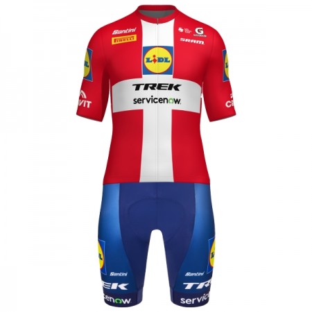 Fietskleding (Fietsshirt + Korte Koersbroek) 2026 Lidl-Trek Danish Champion - Rood Fietskleding (Fietsshirt + Korte Koersbroek) 2026 Lidl-Trek Danish Champion - Rood