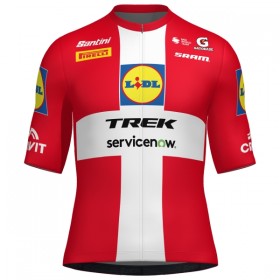 Fietskleding (Fietsshirt + Korte Koersbroek) 2026 Lidl-Trek Danish Champion - Rood