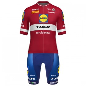 Fietskleding (Fietsshirt + Korte Koersbroek) 2026 Lidl-Trek Latvian Champion - Rood