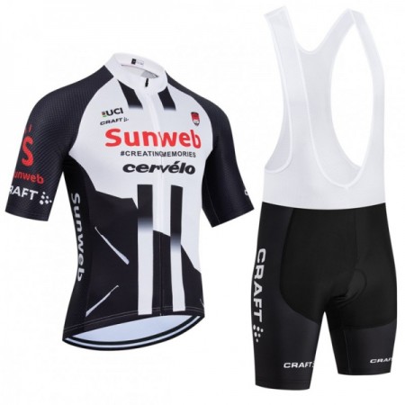 Fietskleding (Fietsshirt + Korte Koersbroek) 2026 Sunweb - Wit Fietskleding (Fietsshirt + Korte Koersbroek) 2026 Sunweb - Wit