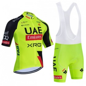 Fietskleding (Fietsshirt + Korte Koersbroek) 2026 UAE TEAM EMIRATES XRG - Geel