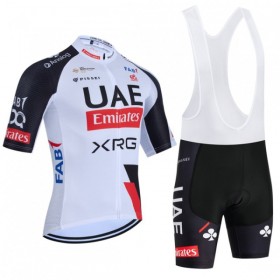 Fietskleding (Fietsshirt + Korte Koersbroek) 2026 UAE TEAM EMIRATES XRG - Wit