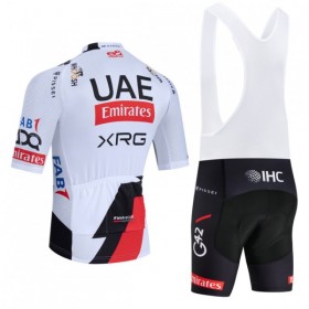 Fietskleding (Fietsshirt + Korte Koersbroek) 2026 UAE TEAM EMIRATES XRG - Wit