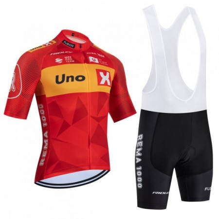 Fietskleding (Fietsshirt + Korte Koersbroek) 2026 Uno-X Mobility - Rood Fietskleding (Fietsshirt + Korte Koersbroek) 2026 Uno-X Mobility - Rood
