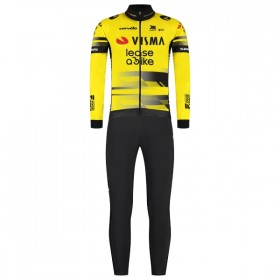 Fietskleding (Fietsshirt Lange Mouw + Lange Koersbroek) 2025 Visma Lease A Bike - Geel