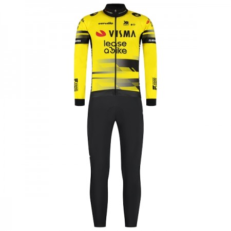 Fietskleding (Fietsshirt Lange Mouw + Lange Koersbroek) 2025 Visma Lease A Bike - Geel Fietskleding (Fietsshirt Lange Mouw + Lange Koersbroek) 2025 Visma Lease A Bike - Geel