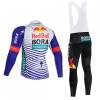 Fietskleding (Fietsshirt Lange Mouw + Lange Koersbroek) 2026 BORA-Hansgrohe Bull - Rood - Wit