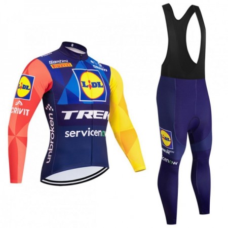 Fietskleding (Fietsshirt Lange Mouw + Lange Koersbroek) 2026 Lidl-Trek - Blauw Fietskleding (Fietsshirt Lange Mouw + Lange Koersbroek) 2026 Lidl-Trek - Blauw