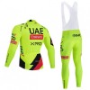 Fietskleding (Fietsshirt Lange Mouw + Lange Koersbroek) 2026 UAE TEAM EMIRATES XRG - Geel