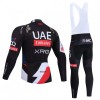 Fietskleding (Fietsshirt Lange Mouw + Lange Koersbroek) 2026 UAE TEAM EMIRATES XRG - Zwart