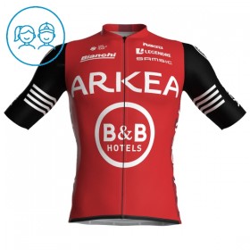 Kind Fietskleding (Fietsshirt + Korte Koersbroek) 2025 Arkea-B B Hotels - Rood
