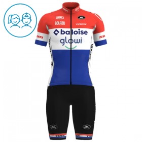Kind Fietskleding (Fietsshirt + Korte Koersbroek) 2025 Baloise Glowi Lions - Blauw