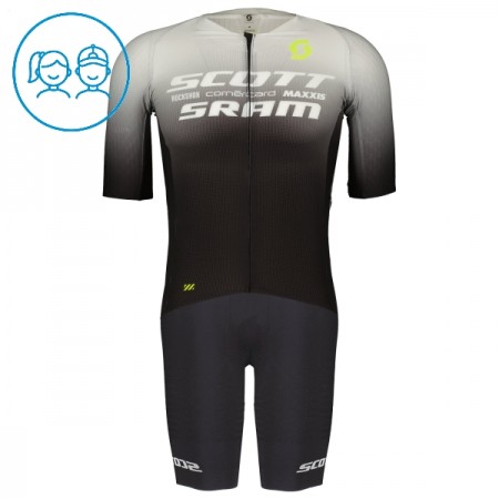 Kind Fietskleding (Fietsshirt + Korte Koersbroek) 2025 Scott Sram - Zwart Kind Fietskleding (Fietsshirt + Korte Koersbroek) 2025 Scott Sram - Zwart