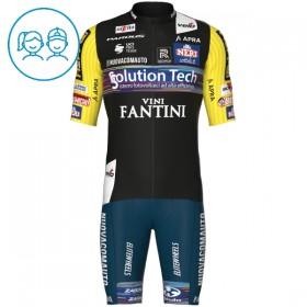 Kind Fietskleding (Fietsshirt + Korte Koersbroek) 2025 Solution Tech Vini Fantini - Zwart