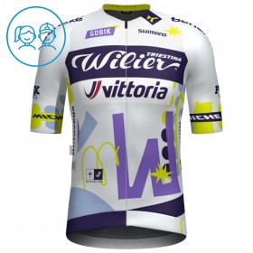 Kind Fietskleding (Fietsshirt + Korte Koersbroek) 2025 Wilier Vittoria MTB Factory Team - Wit