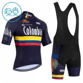 Kind Fietskleding (Fietsshirt + Korte Koersbroek) 2026 Colombia - Zwart