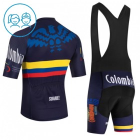 Kind Fietskleding (Fietsshirt + Korte Koersbroek) 2026 Colombia - Zwart