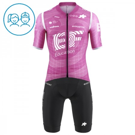 Kind Fietskleding (Fietsshirt + Korte Koersbroek) 2026 EF Education - Roze Kind Fietskleding (Fietsshirt + Korte Koersbroek) 2026 EF Education - Roze