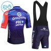 Kind Fietskleding (Fietsshirt + Korte Koersbroek) 2026 Groupama-FDJ - Blauw