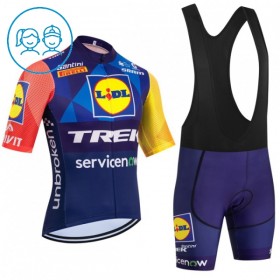 Kind Fietskleding (Fietsshirt + Korte Koersbroek) 2026 Lidl-Trek - Blauw