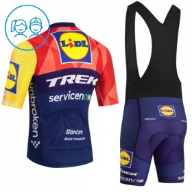 Kind Fietskleding (Fietsshirt + Korte Koersbroek) 2026 Lidl-Trek - Blauw