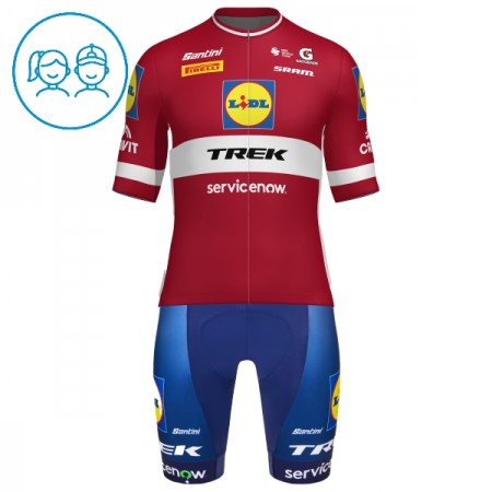Kind Fietskleding (Fietsshirt + Korte Koersbroek) 2026 Lidl-Trek Latvian Champion - Rood Kind Fietskleding (Fietsshirt + Korte Koersbroek) 2026 Lidl-Trek Latvian Champion - Rood