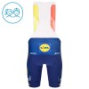 Kind Fietskleding (Fietsshirt + Korte Koersbroek) 2026 Lidl-Trek US-American Champion - Blauw