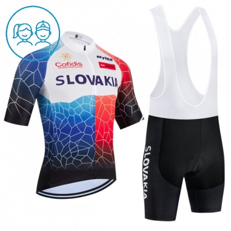 Kind Fietskleding (Fietsshirt + Korte Koersbroek) 2026 Slovakia - Wit Kind Fietskleding (Fietsshirt + Korte Koersbroek) 2026 Slovakia - Wit