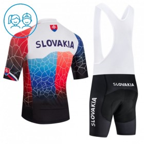 Kind Fietskleding (Fietsshirt + Korte Koersbroek) 2026 Slovakia - Wit