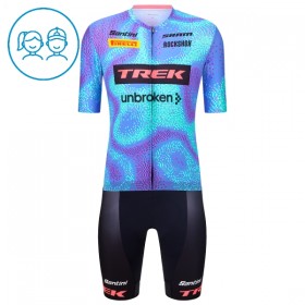 Kind Fietskleding (Fietsshirt + Korte Koersbroek) 2026 Trek Factory Racing - Blauw